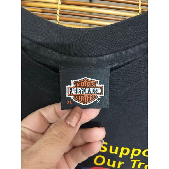 Harley Davidson 1991 R.K. Stratman Inc We Support Our Troops Extra Large (XL) T- - Picture 3 of 5